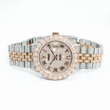 Diamond Two Tone Rose and Stainless steel Rolex Datejust 36mm 14 ctw